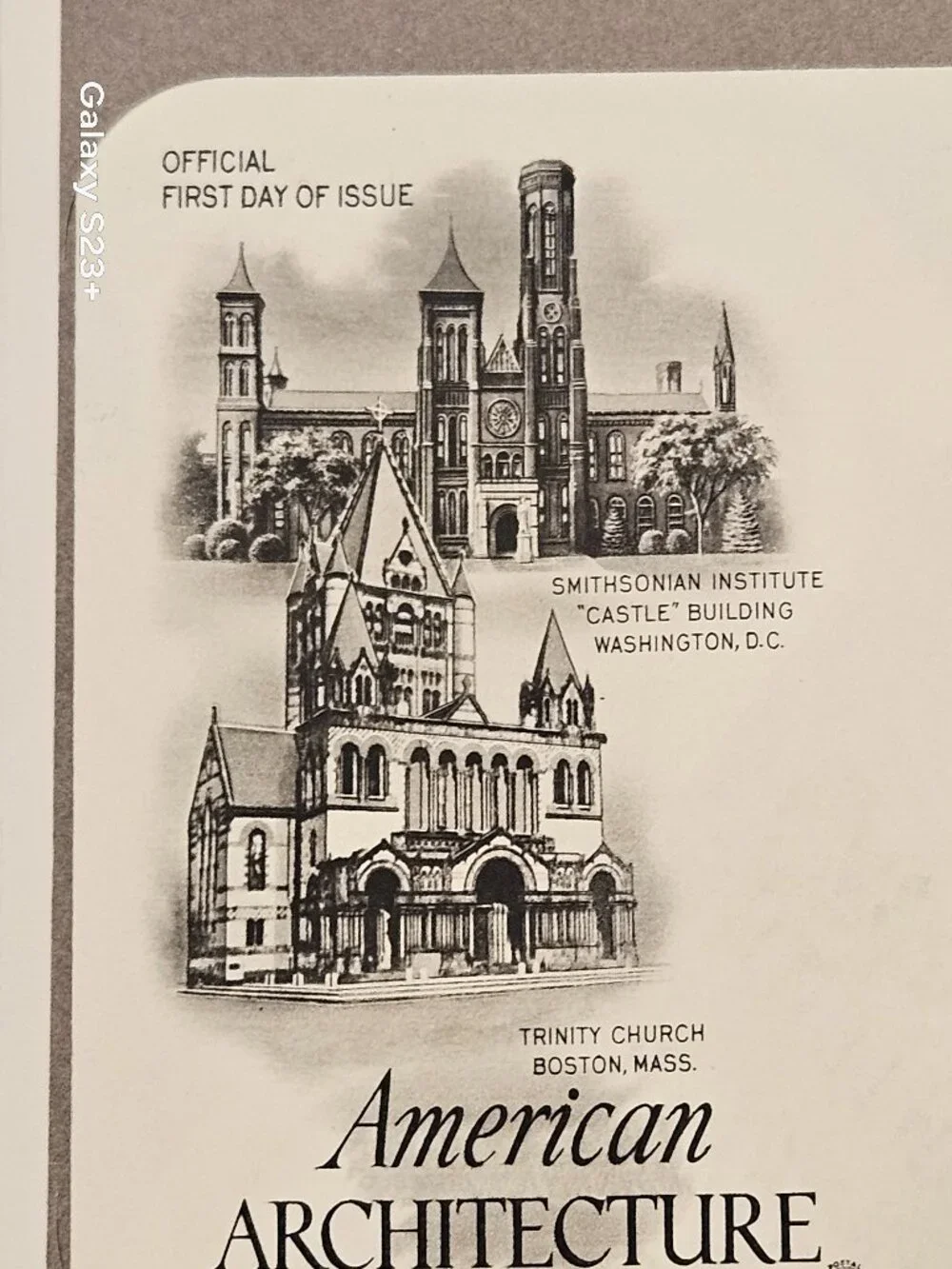 RARE COLLECTIBLE USPS 1ST DAY ISSUE AMERICAN ARCHITECTURE SMITHSONIAN STAMP FDC